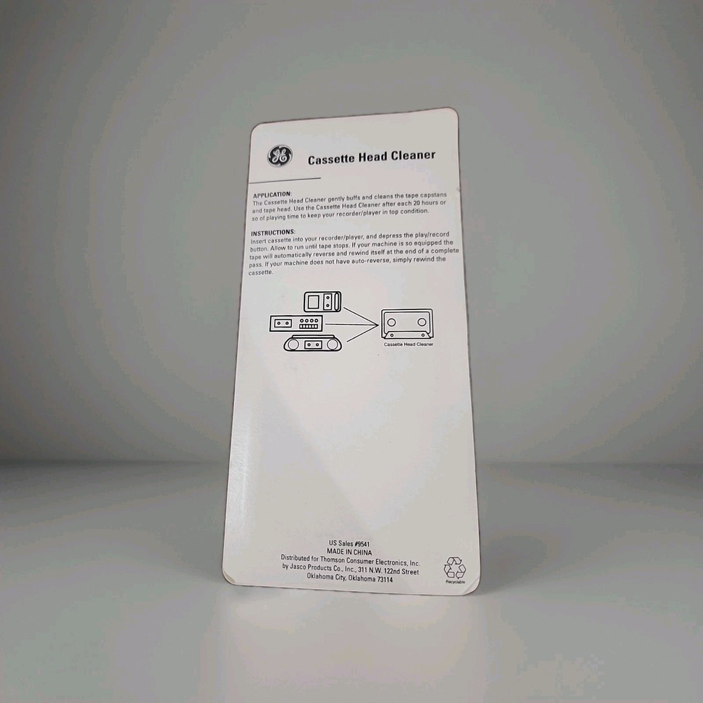GE Cassette Head Cleaner #9541