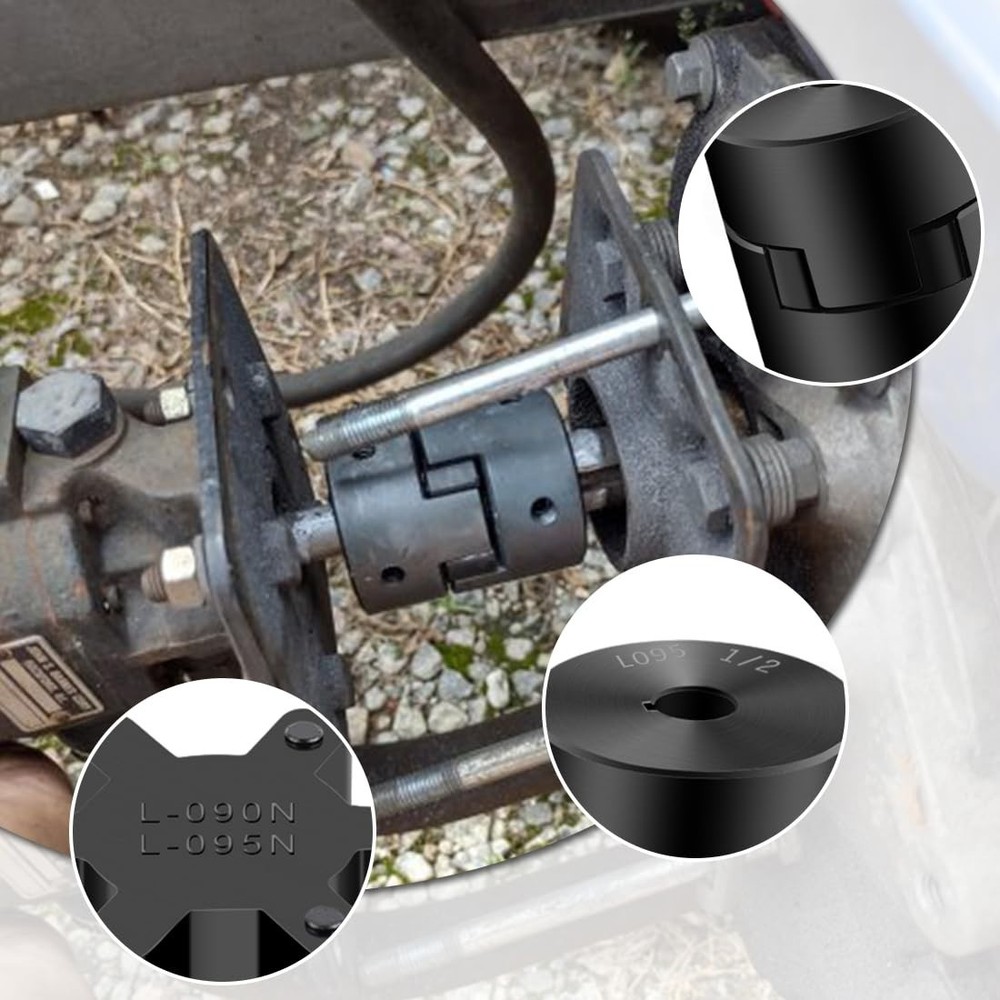 Durable 1/2" to 1" L095 Coupling Set & NBR Rubber Insert for Log Splitters