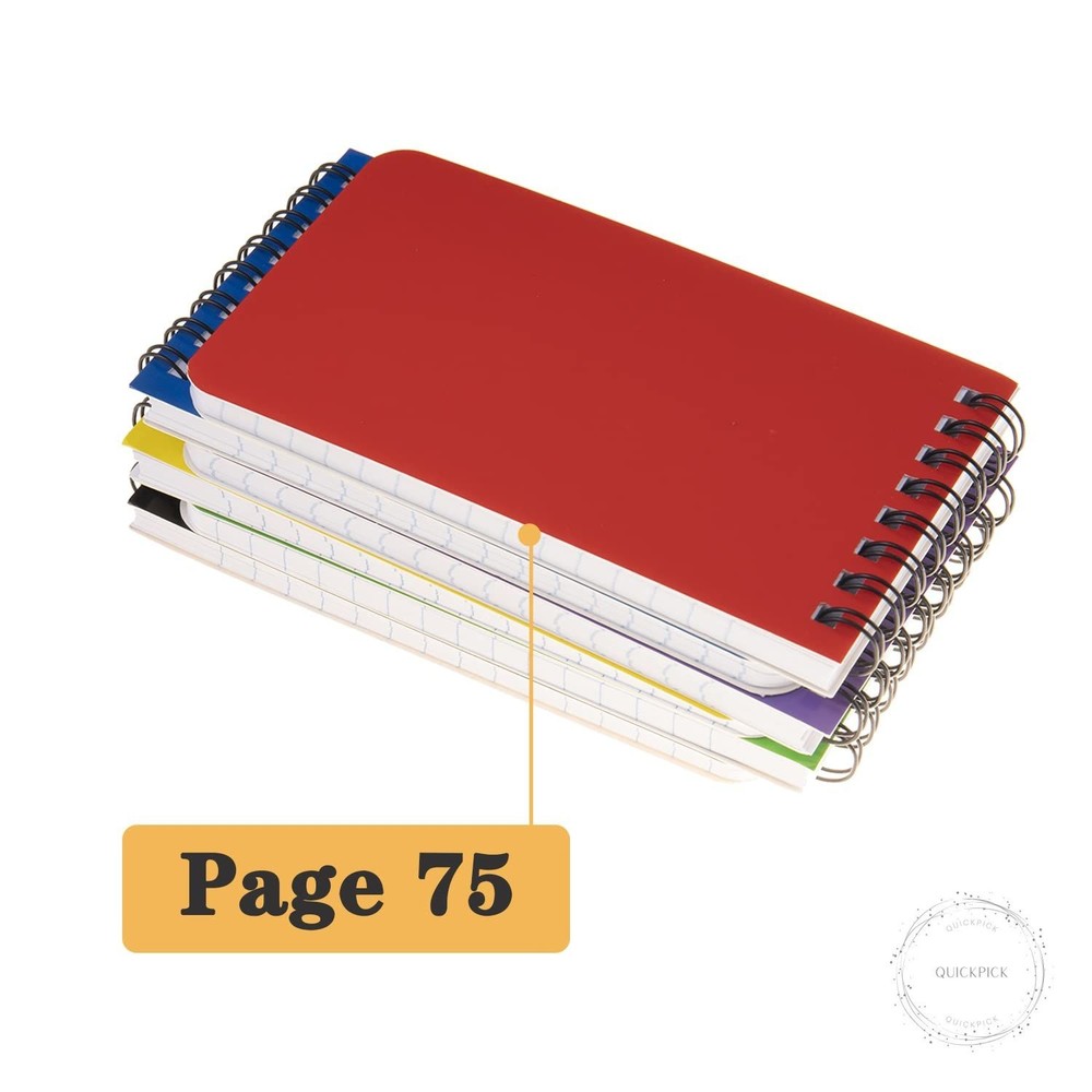 6pack Pocket Notebook Small Notepad Pocket Notepad Small Spiral Notebooks 3X5Inc