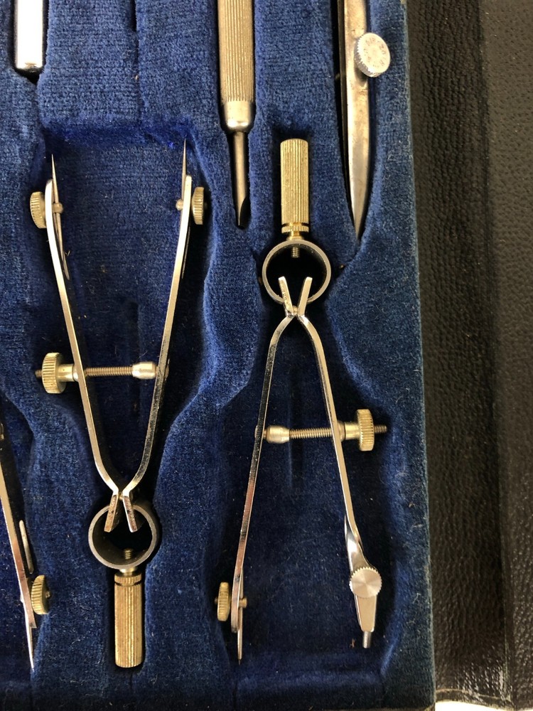 Vintage Dietzgen Drafting Tool Set in Original Case