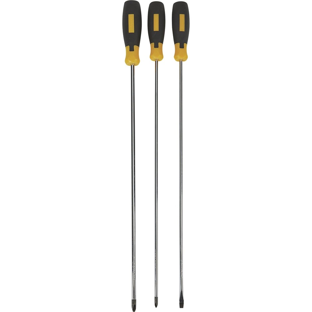 Klutch 3-Pc. Extra-Long Screwdriver Set