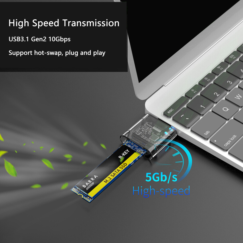 M.2 NGFF SSD SATA TO USB 3.0 Solid State External Enclosure Storage Case Adapter