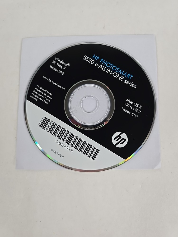 HP PHOTOSMART PRINTER 5520 install DISC