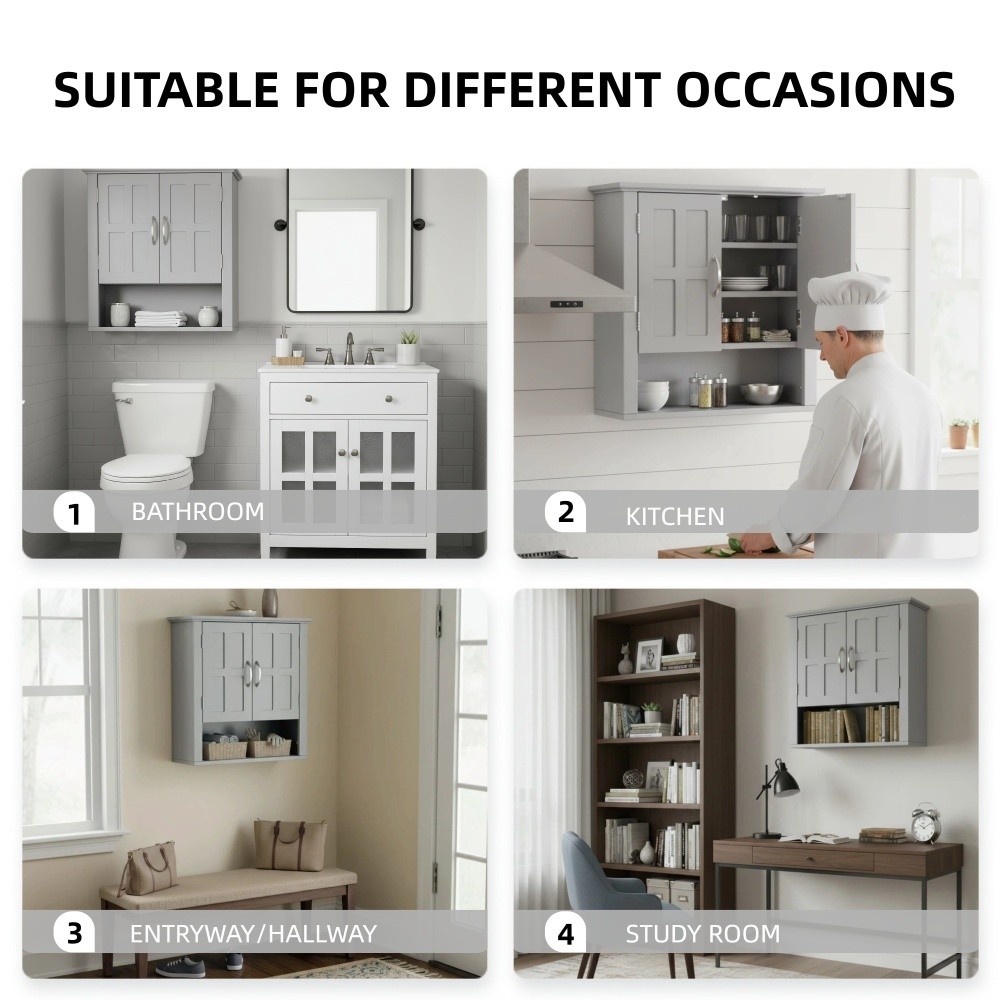 Bathroom Wall Storage Cabinet, Multi -functional Wall Mounted Cabinet