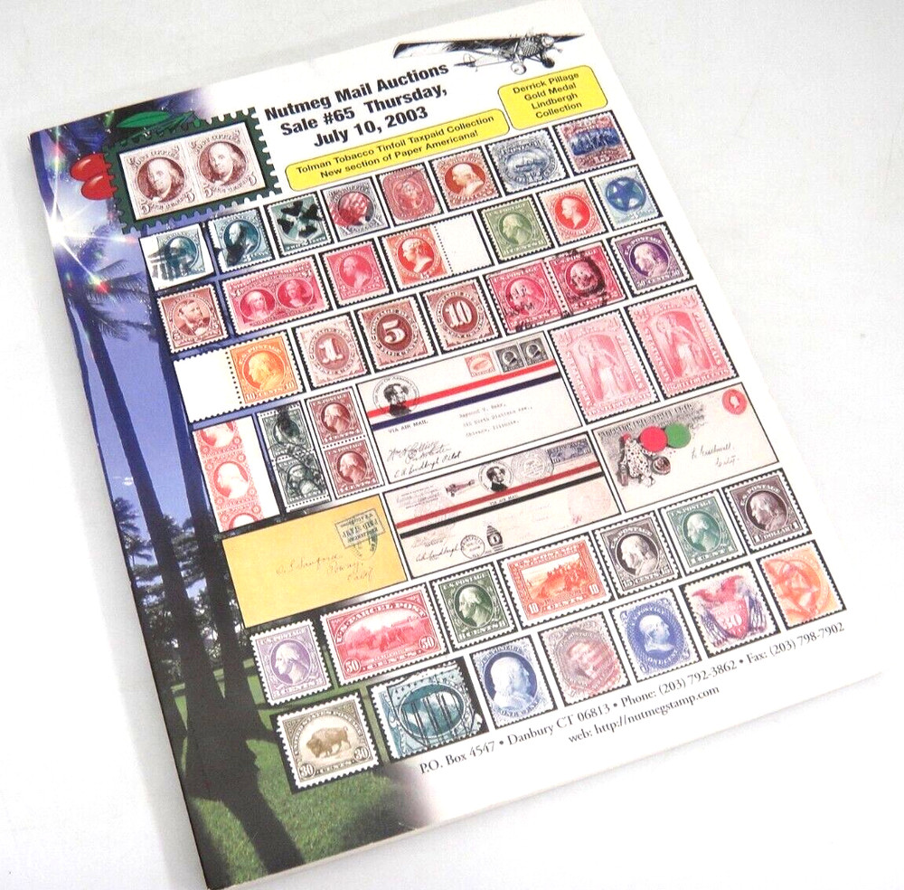 Nutmeg Stamp Auction Catalog 2003 Fancy Cancels Advertising Covers Plate Blocks