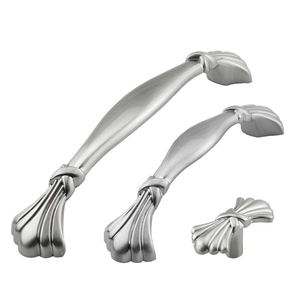 Classic Traditional Kitchen Cabinet Pulls Handles Knobs Brushed Nickel Hardware