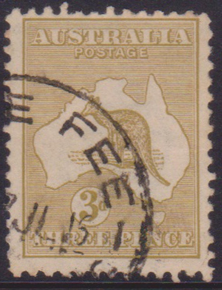 (K43-39) 1915 AU 3d olive Kangaroo (AN)