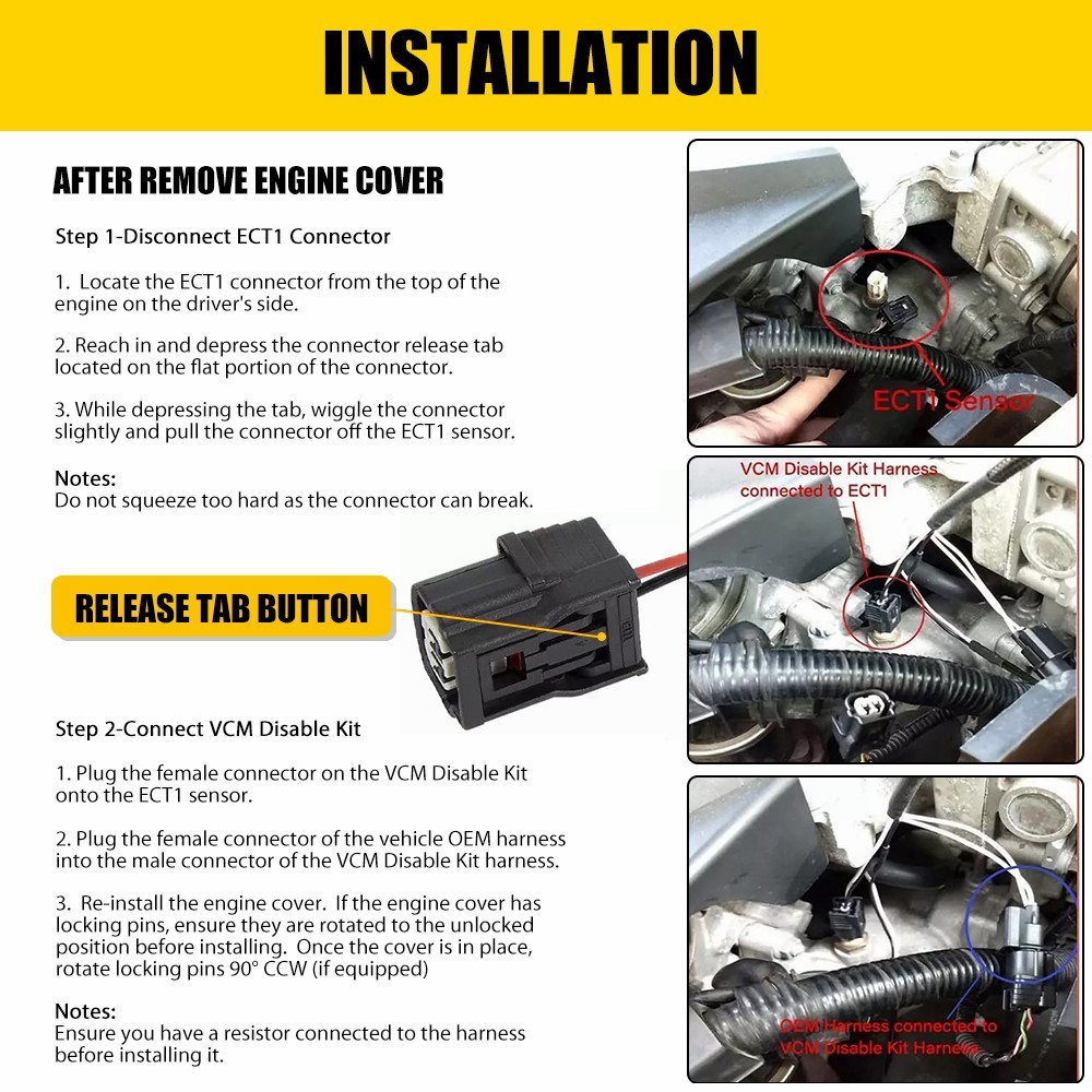 Muzzler VCM Harness Kit For Honda Acura Pilot Accord Ridgeline Odyssey 3.5L EXV