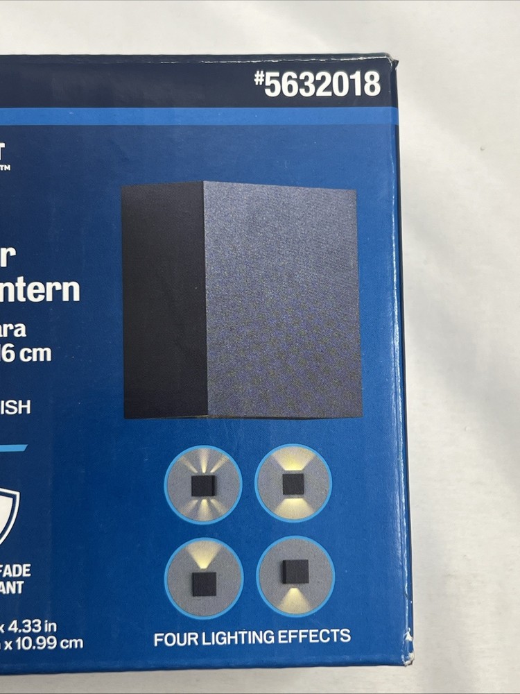 Project Source Marwick 4.33" Matte Black Hardwired LED Outdoor Wall Light