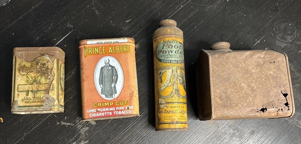 Antique tins Containers