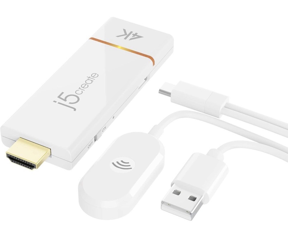 J5 Create ScreenCast 4K Wireless Display Adapter JVAW76 White