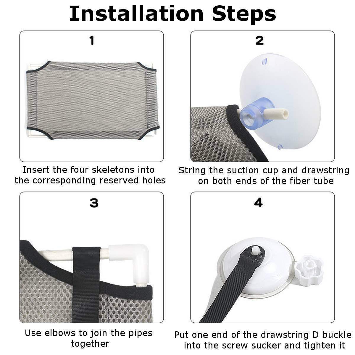 Cat Window Perch 2 Layer Cat Window Hammock Sleeping Hanging Beds Mount Stack