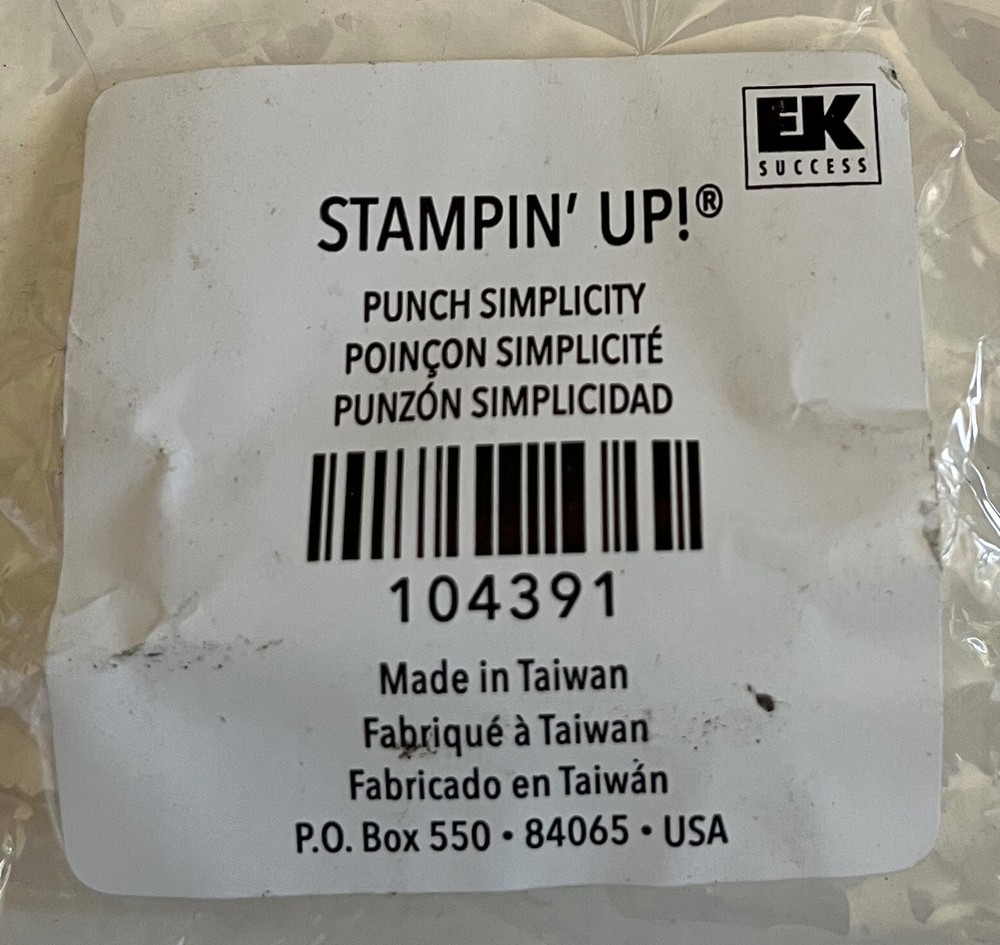 Stampin' Up Punch "Punch Simplicity" NEW