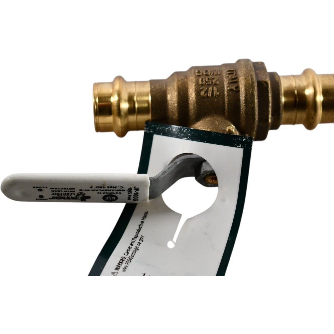 NEW Jomar Valve 100-203G JP-100G 1/2 Full Port Lead Free Brass Ball Valve Press