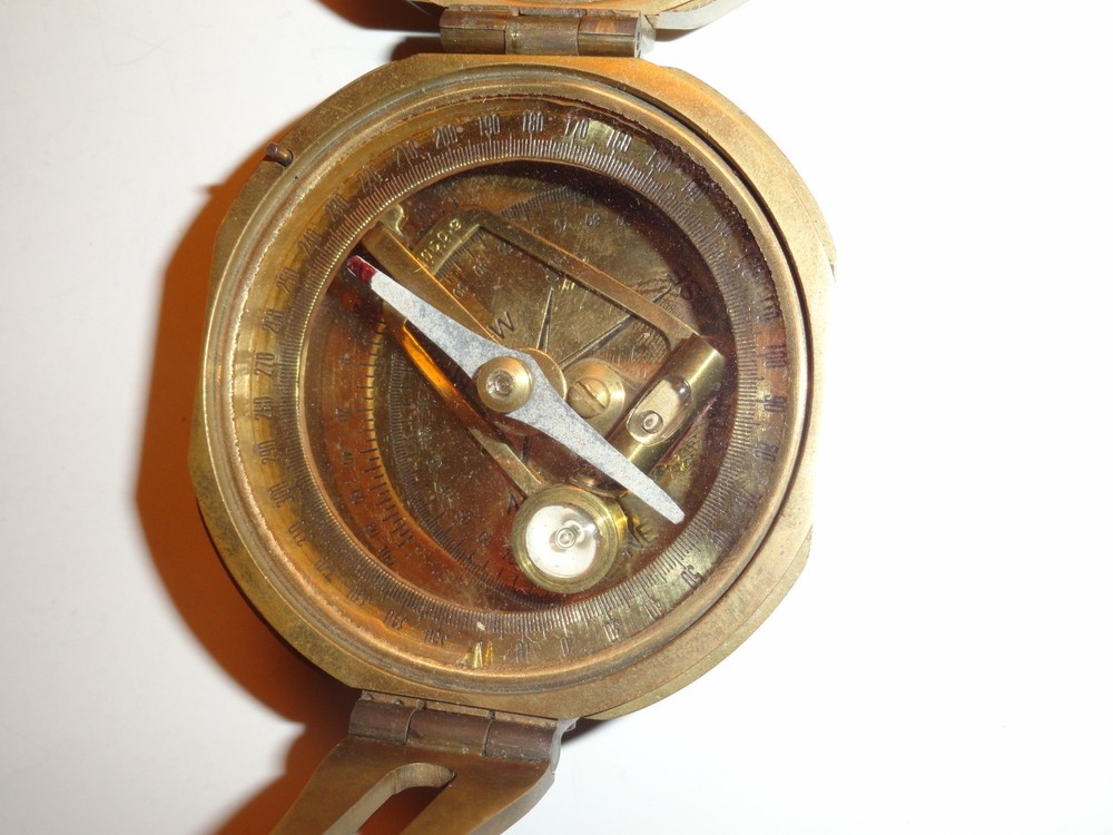Vintage brass navigational compass