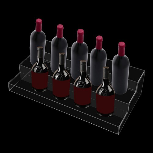 3 Tier Large Acrylic Display Riser Clear Perfume Organizer Stand Desktop Storage