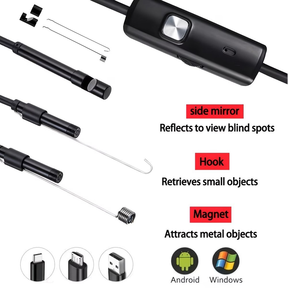 Endoscope Camera with Light 5.5mm 1080P HD Borescope Camera 39" - NEW!