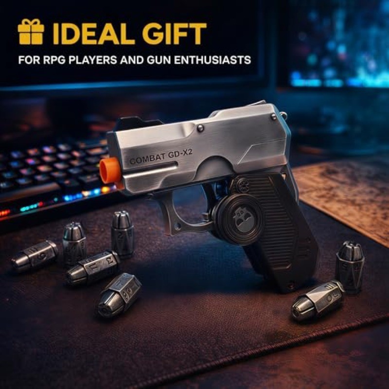 7 Piece Metal Polyhedral Bullet Dice Set, New Gaming Dice