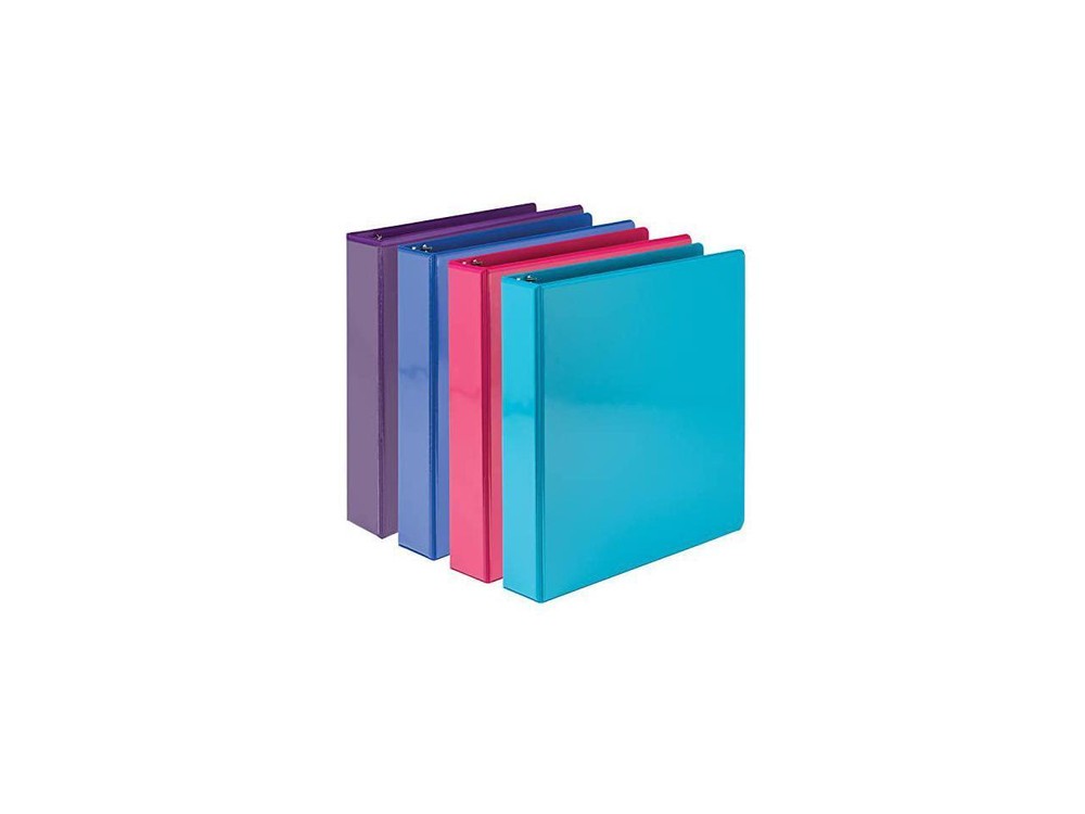 Samsill Durable View Ring Binders 3 Round Ring Assorted Color 4 Pack (MP46459)
