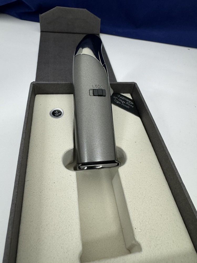 Vector AZTECH - Wind Resistant Large Single Jet Torch Lighter - Gunmetal - New