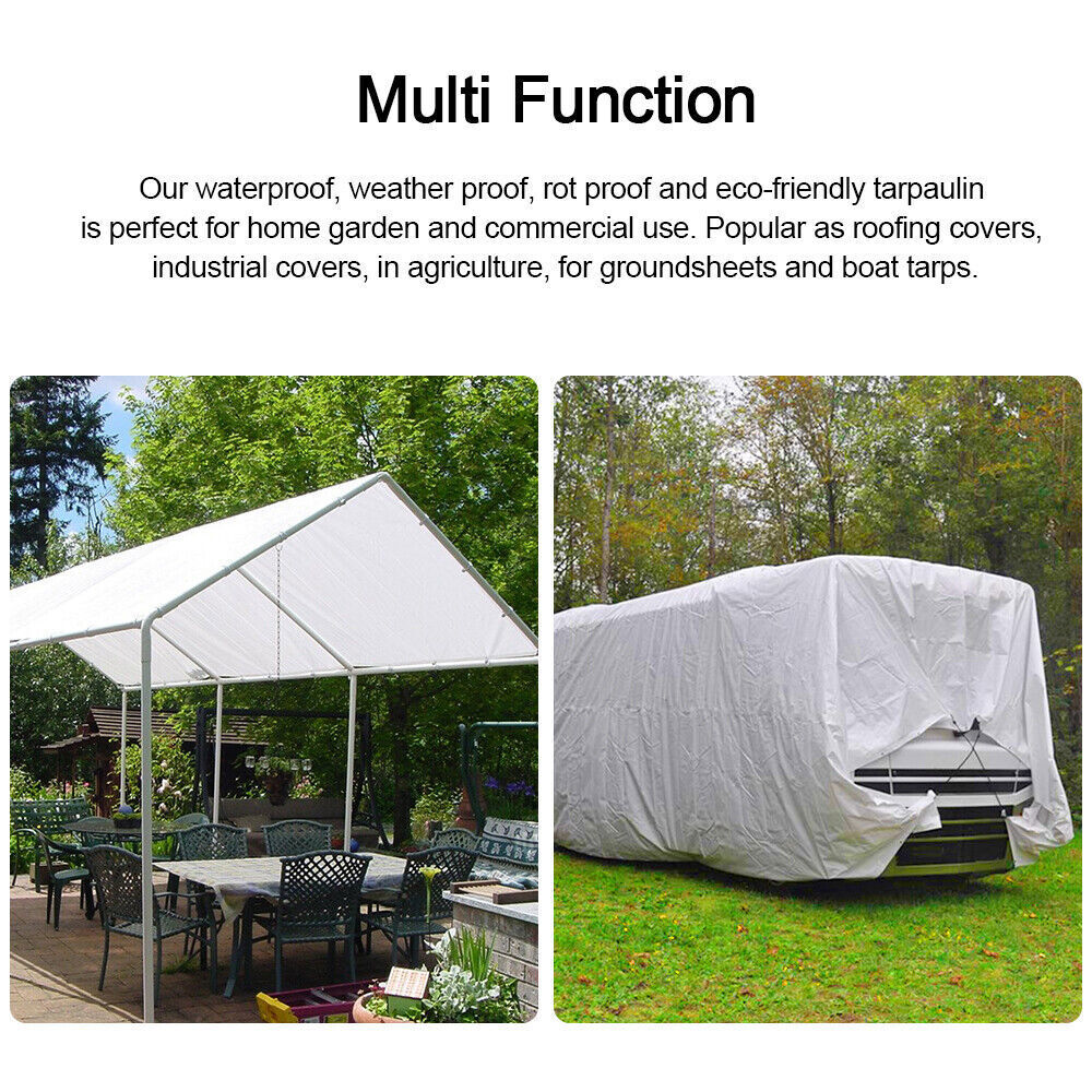 16oz Heavy Duty Canvas Tarp Thick Camping Garden Tarpaulin Cotton Shade Tent