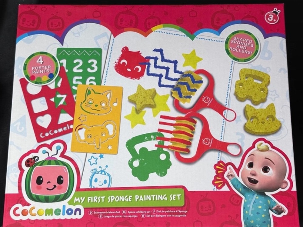 Cocomelon My First Sponge Painting Kit | Stencils, Paints & Rollers | 3+