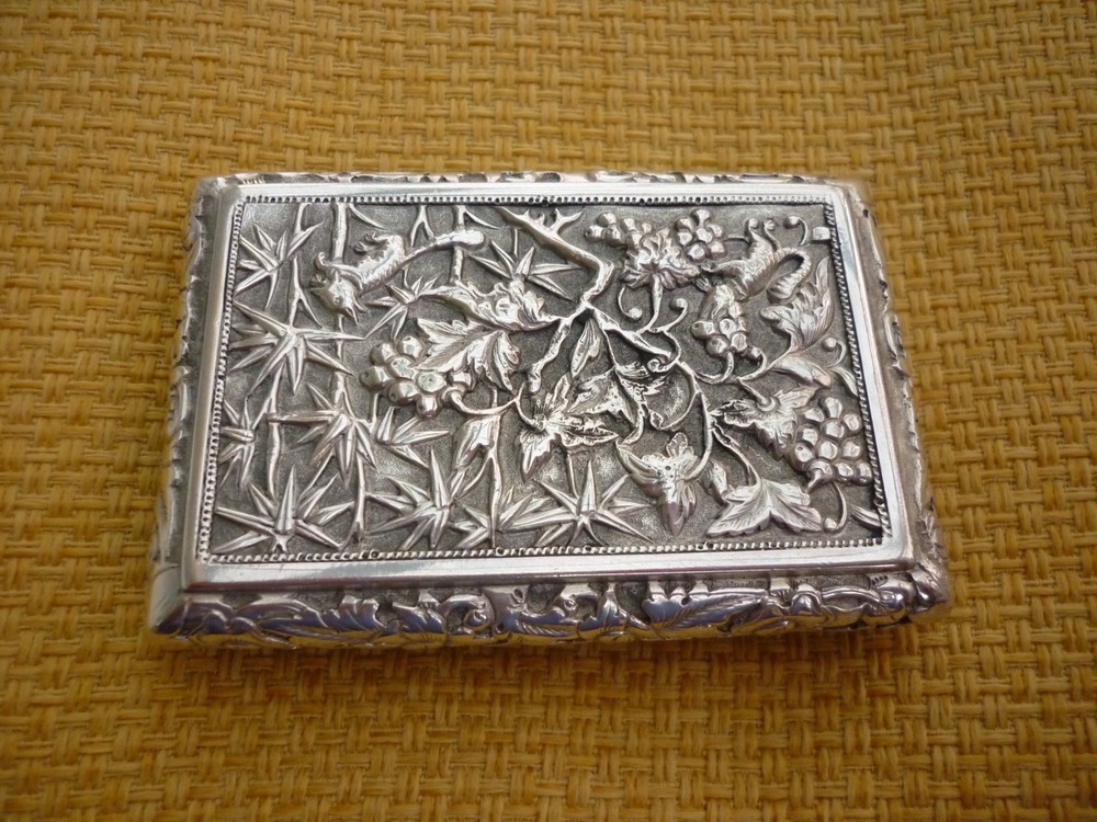 Oriental Silver Snuff Box Great Quality