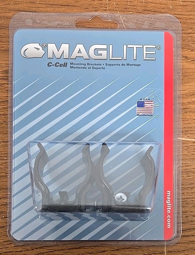 Mag-lite ASXCAT6 Black Universal Mounting Brackets for C-Cell Flashlight