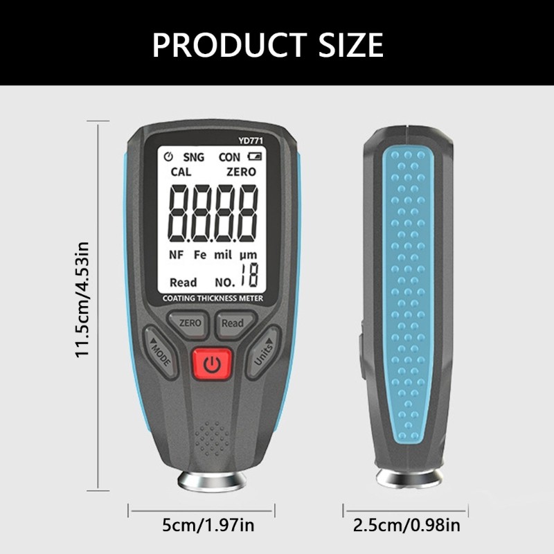 strong ABS Coating Thickness Detectors LCD Display for Precise Layer