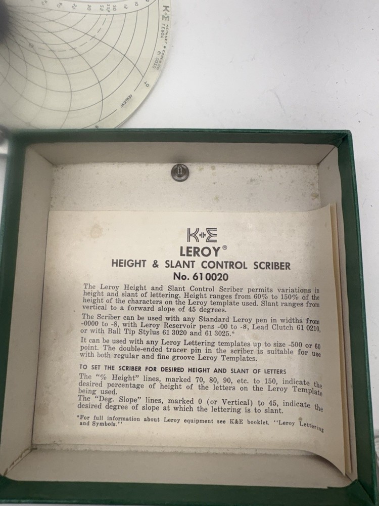 K E LEROY Height & Slant Control Scriber 61-0020