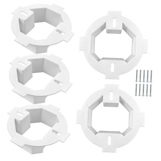 5Pcs Round Electrical Box Extender 1-Gang Plastic Electrical Ceiling Box