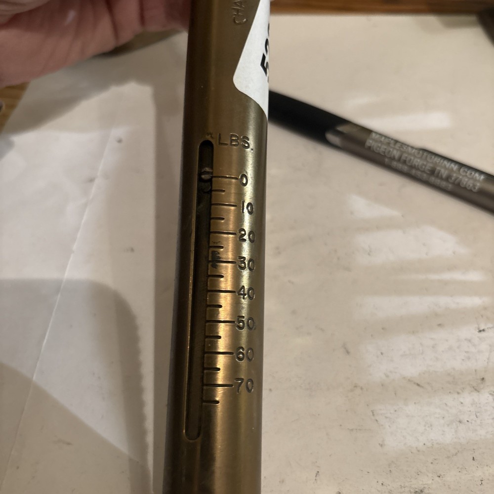 Chatillon Brass Spring Hanging Scale 75 LBS springs are good