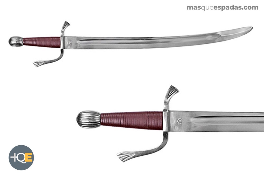 Falchion with leather sheath, practical blunt, SK-B
