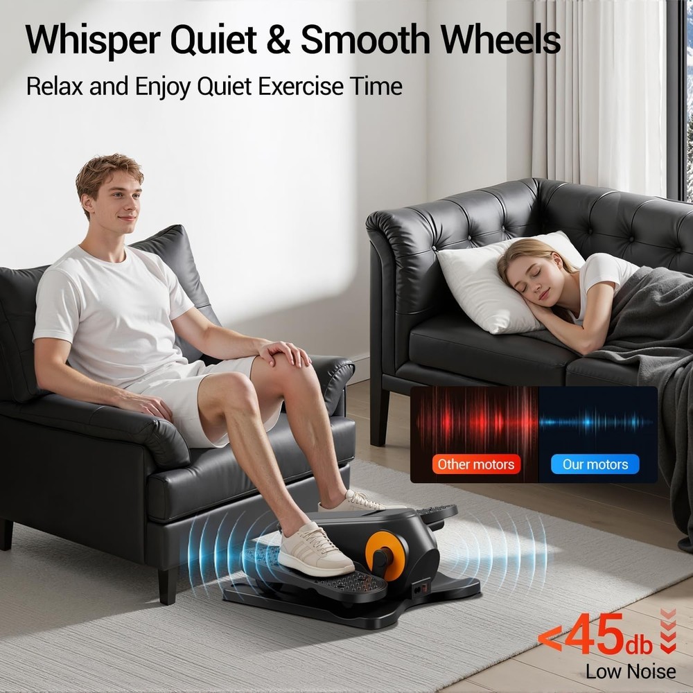 Compact Under Desk Elliptical Machine: Remote-Controlled & Whisper-Quiet Design