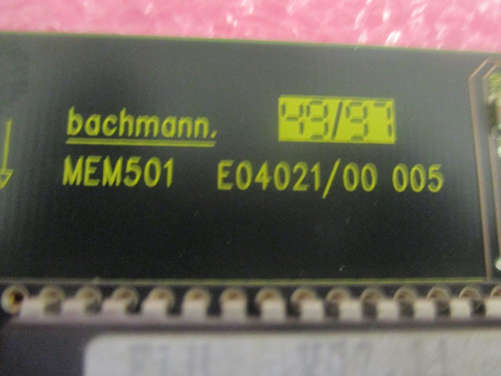 Bachmann Model: AI0 500, MEM501 Board <