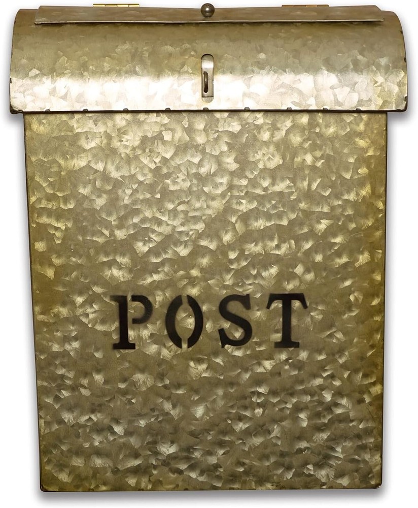 Emily Vintage Locking Mailbox, Mailboxes for outside Wall Mount, Metal Mailbox w