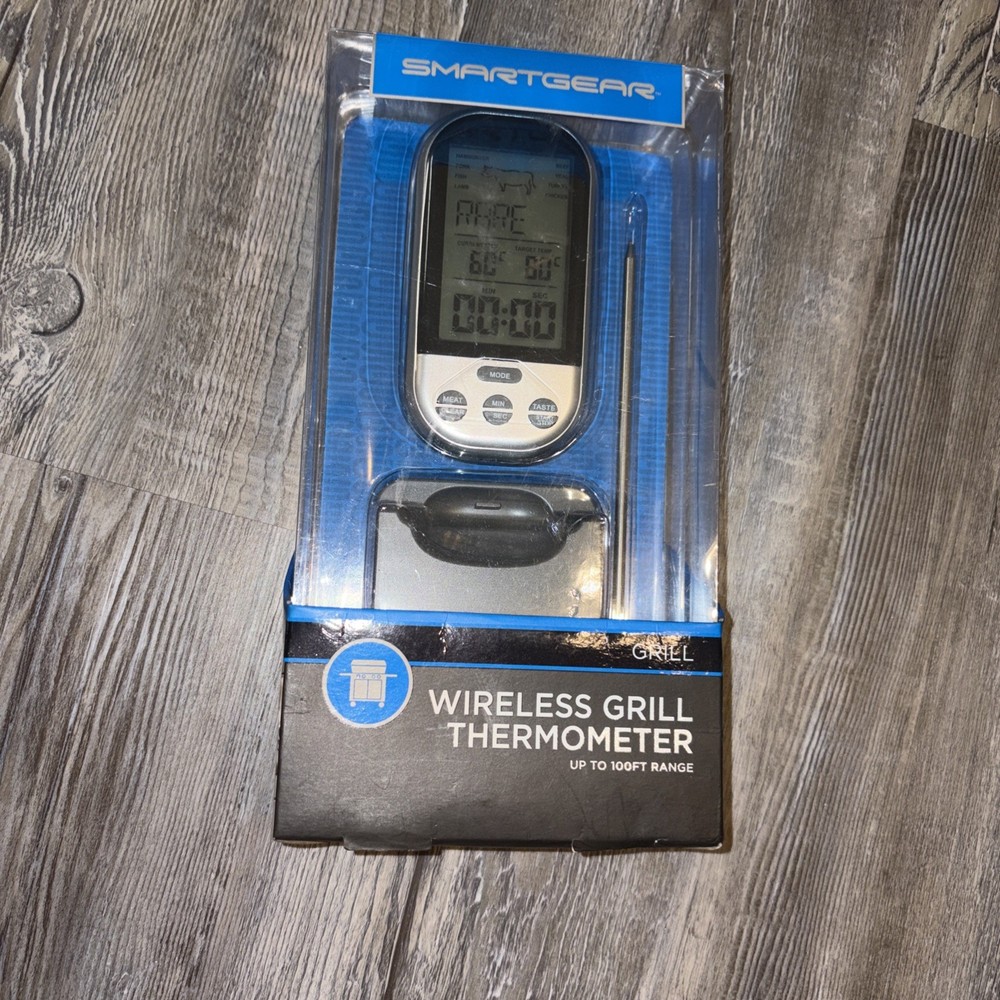 SmartGear Wireless Grill Thermometer BBQ Meat Probe Digital Timer New