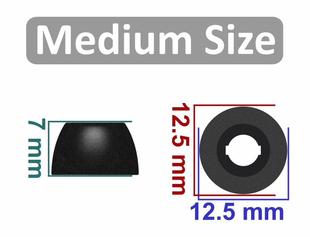 Medium Size Replacement Memory Foam Compatible with M, memory foam black