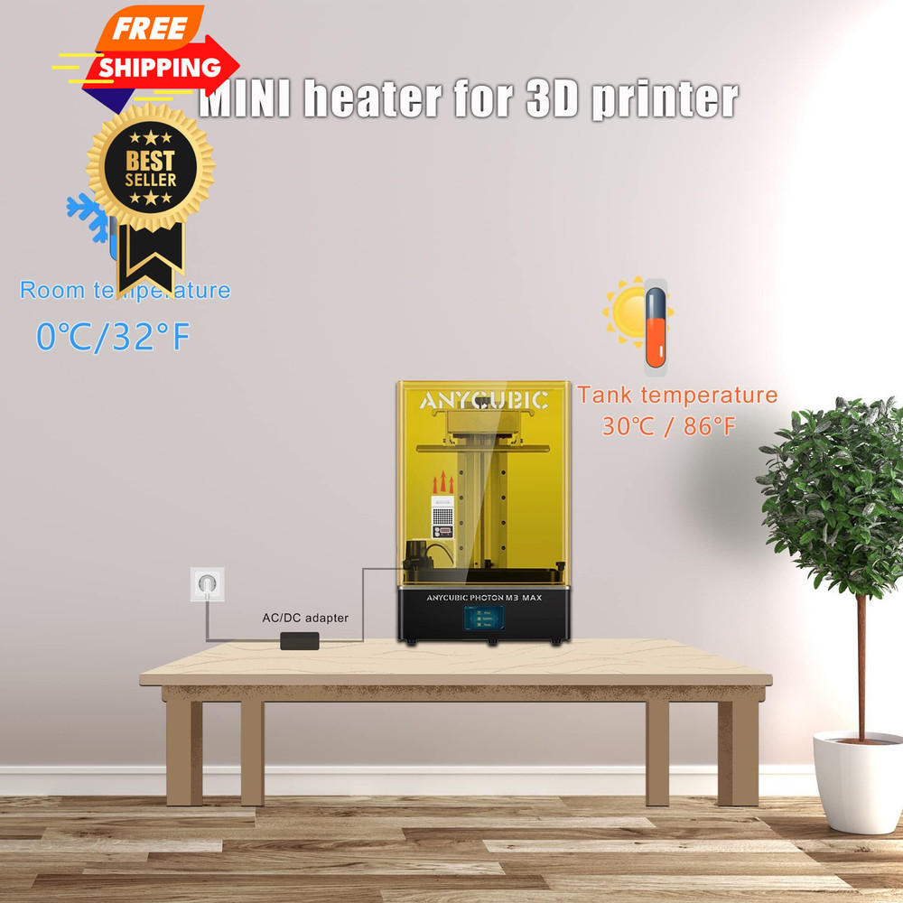 Youyoute Mini Heater for 3D Printer, Resin Printer Temperature white