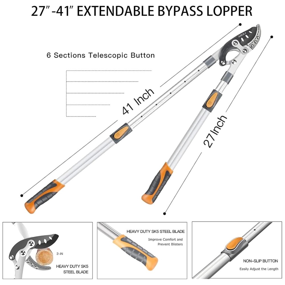 Rust-Resistant Tree Trimmer with Compound Action