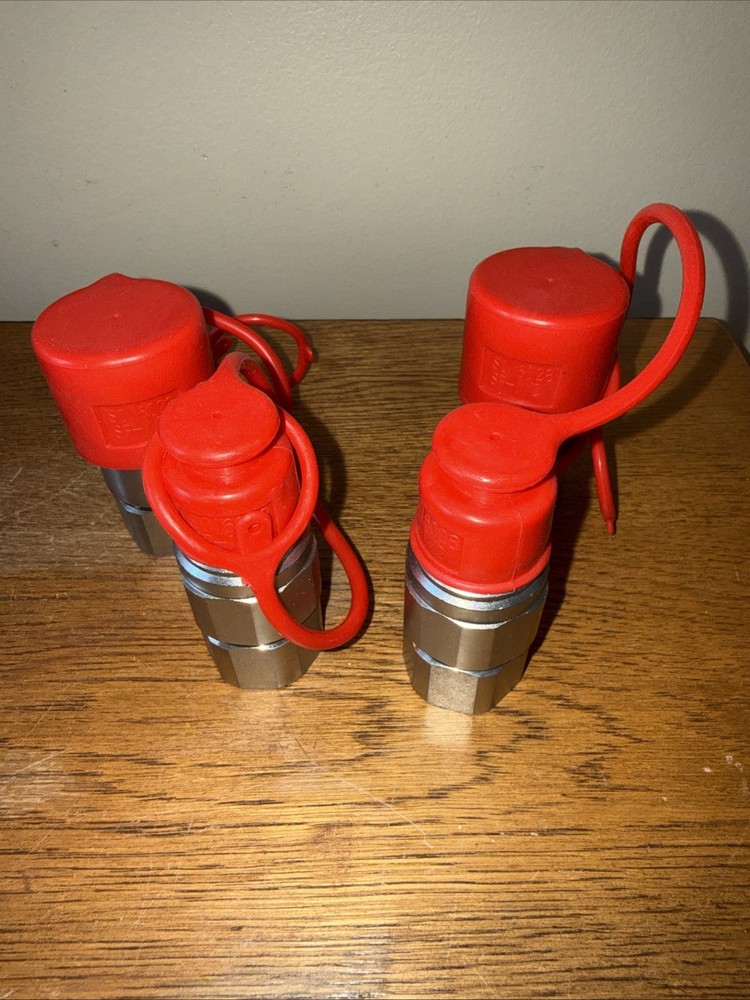 RANSOTO 2 Sets 1/2" NPT Flat Face Hydraulic Quick Connect Coupler/Coupling Set