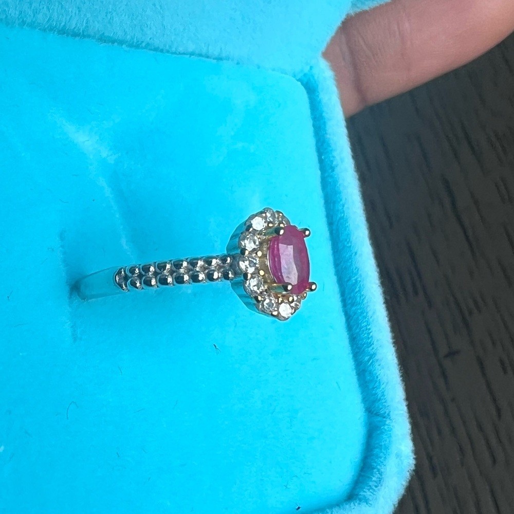 S925 adjustable ruby ring