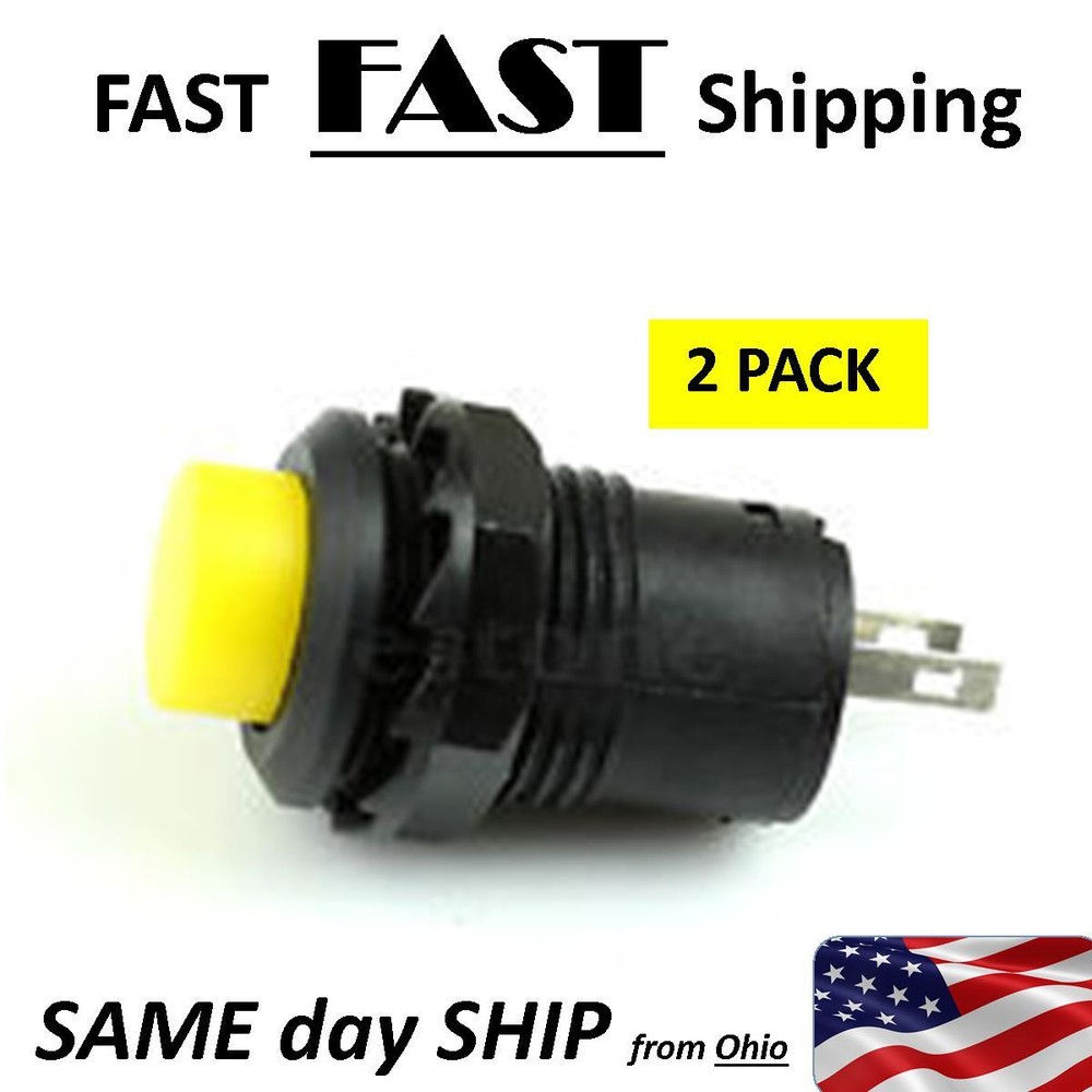 small yellow switch 12mm - AC / DC