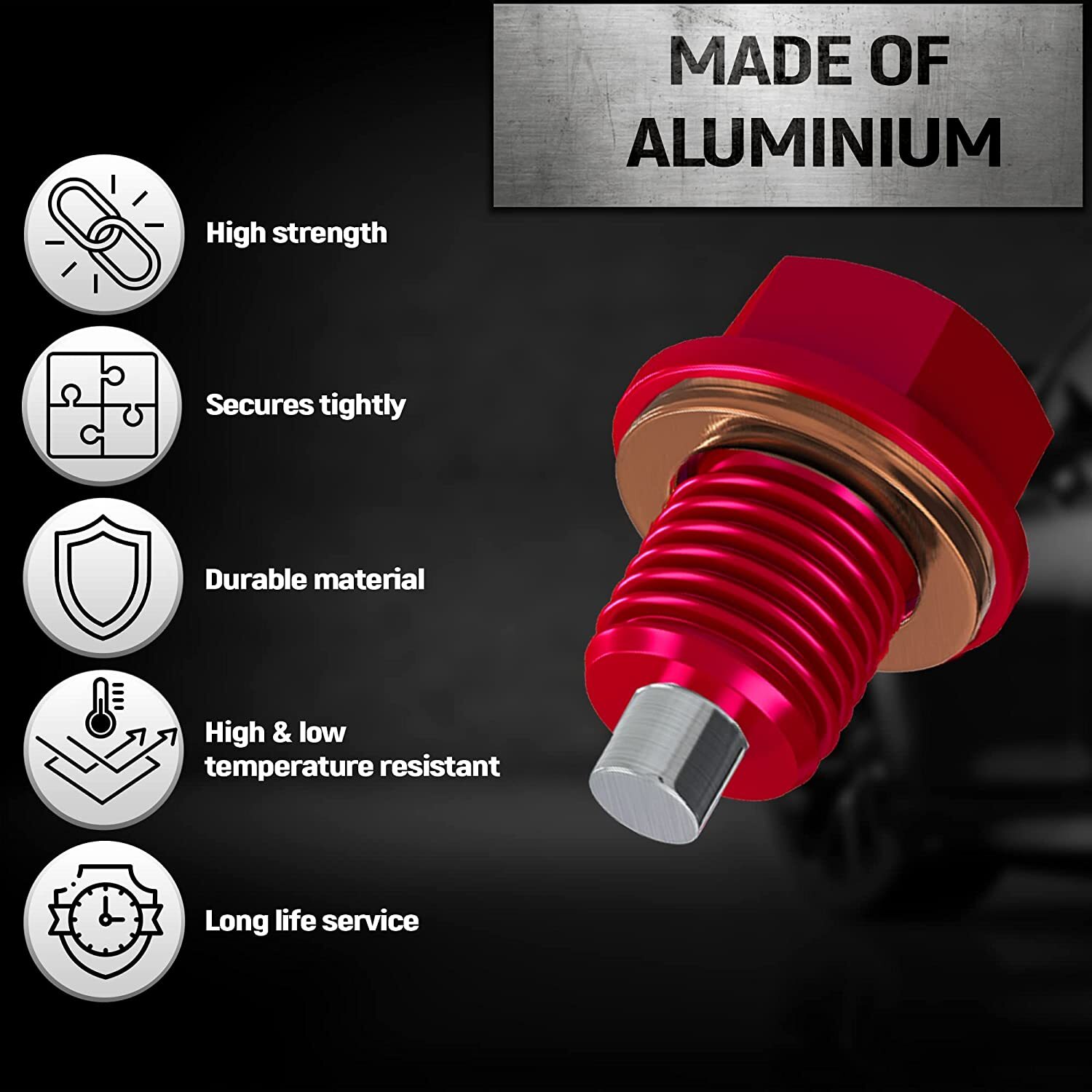 M14x1.5mm Car Engine Magnetic Oil Drain Plug Screw Nut Bolt Sumps Universal