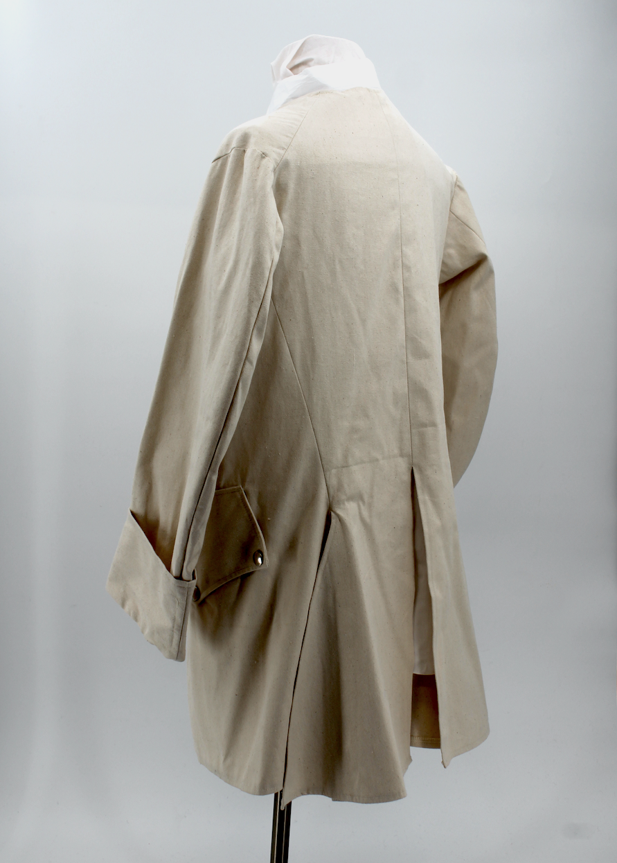 Colonial Period Osnaburg Sleeved Waistcoat - F&I, Revolutionary War - Size 42