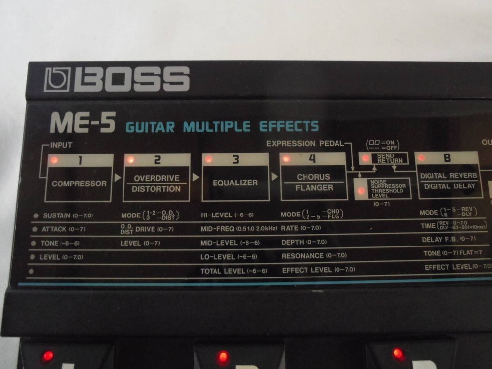 Boss ME-5 Analog Multi Effect processor Pedal 100V