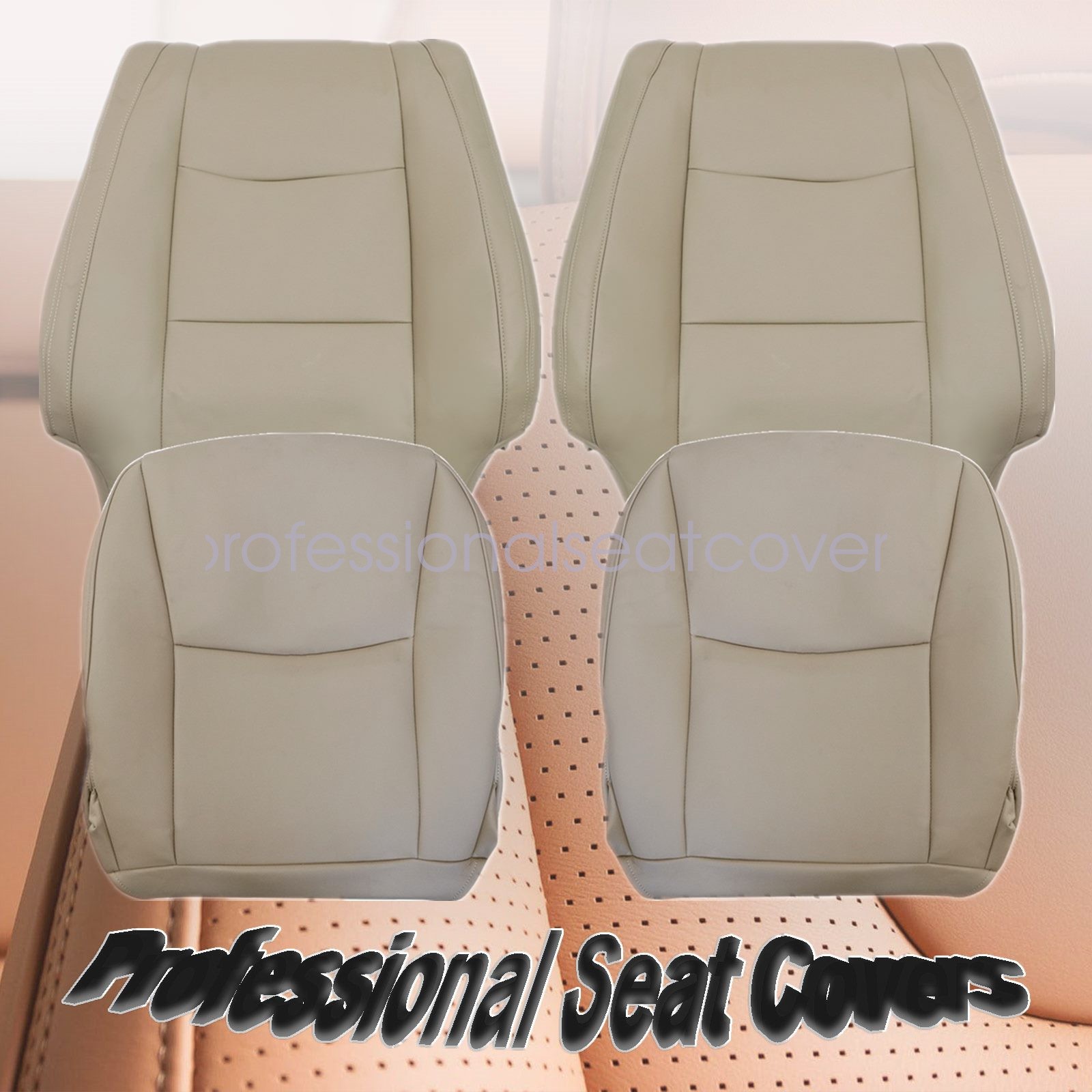 Driver & Passenger Replacement Leather Seat Cover Tan For Lexus GX470 2003-2009