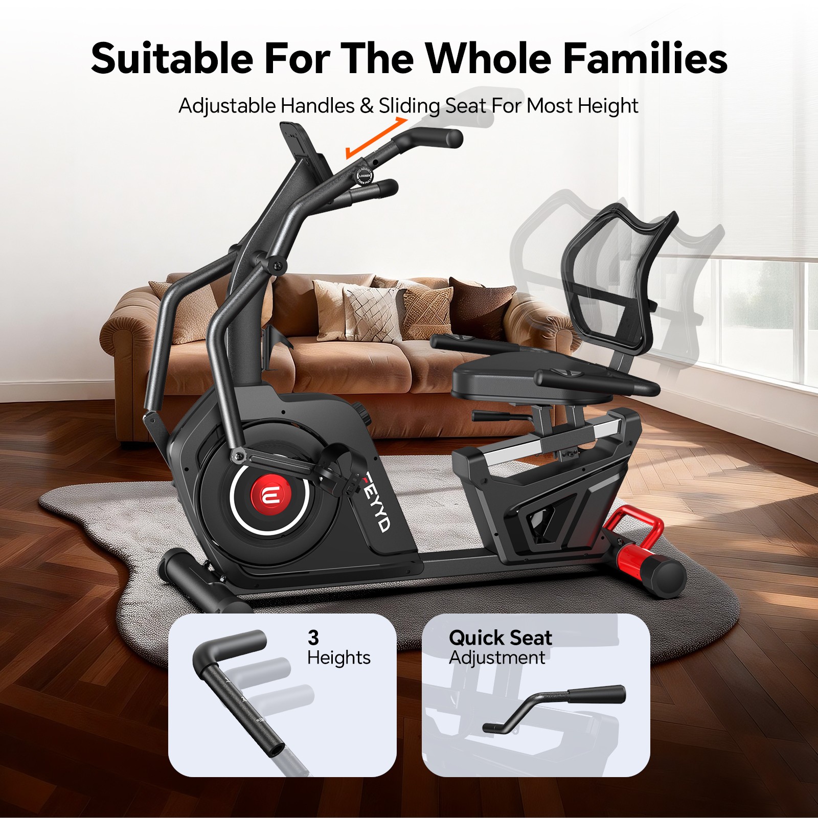 High-end Magnetic Adult Recumbent Exercise Bike Smart Bluetooth Arm Exerciser