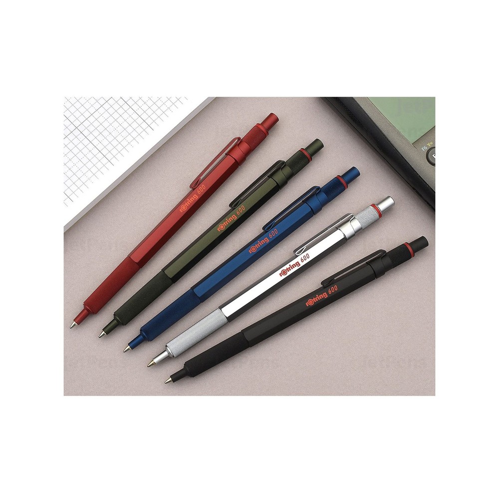 600 Ballpoint Pen Medium Point Black Ink Blue Barrel Refillable
