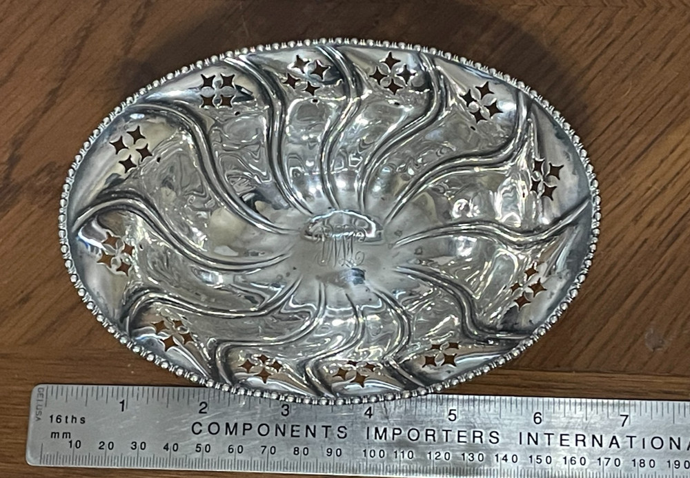 WHITING STERLING SILVER Bowl  #6201 Monogramed    92 g